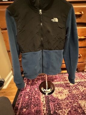 The North Face Blue and Black Full-Zip Fleece Jacket